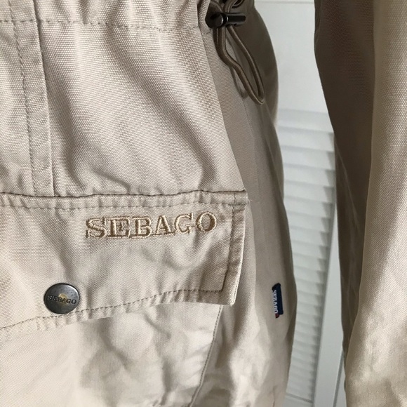 Sebago Women’s Zip Front Hooded Jacket Women’s Cotton Anorak Tan Coat Size Large - Picture 4 of 11
